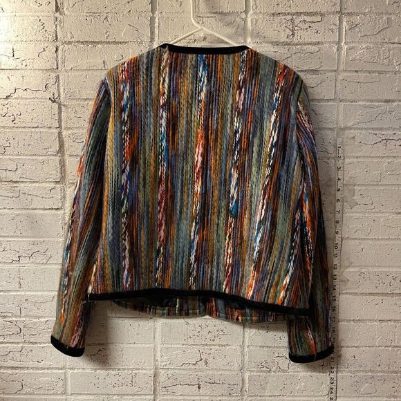 Katherine New York Multicolor Textured Wool-Blend Jacket - Picture 8 of 13